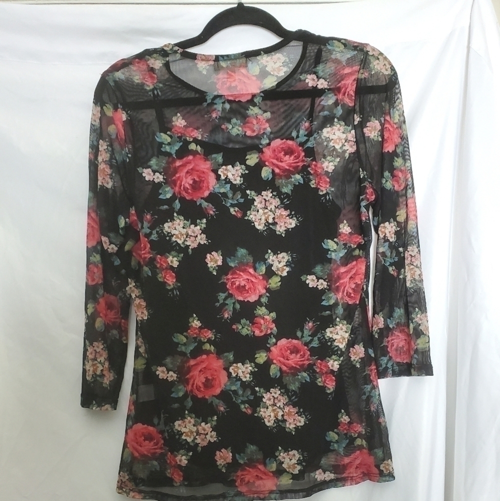Faith and Joy floral with tank top attached